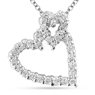 Round Diamond Heart Pendant (Total Diamond Weight 0.25ct, Quality GH-VS)