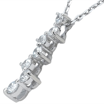 Round Diamond Journey Pendant (Total Diamond Weight 0.50ct, Quality GH-VS)