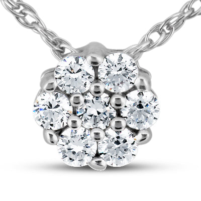 Round Diamond Fancy Pendant (Total Diamond Weight 0.14ct, Quality GH-VS)
