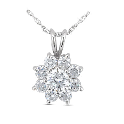 Round Diamond Fancy Pendant (Total Diamond Weight 0.65ct, Quality GH-VS)