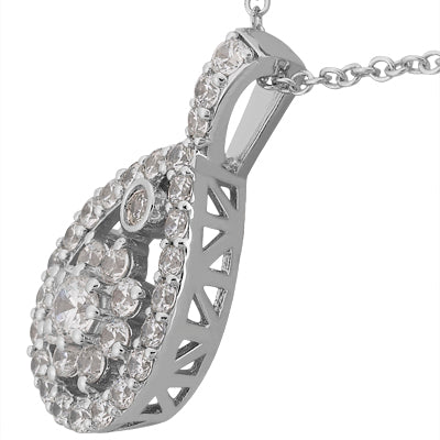 Round Diamond Fancy Pendant (Total Diamond Weight 1.05ct, Quality GH-VS)
