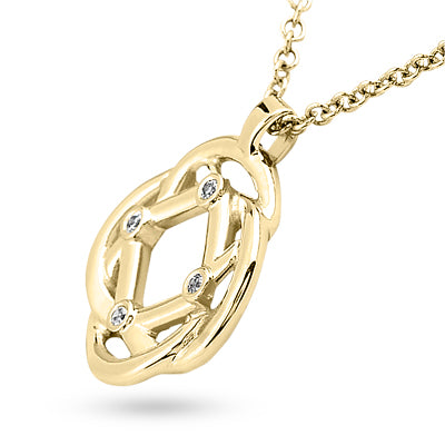 Round Diamond Fancy Pendant (Total Diamond Weight 0.04ct, Quality GH-VS)