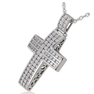Round Diamond Cross Pendant (Total Diamond Weight 1.66ct, Quality GH-VS)