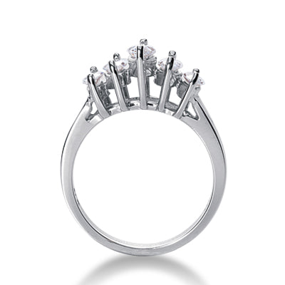 Marquise Diamond Wedding Band (Total Diamond Weight 0.91ct, Quality GH-VS)