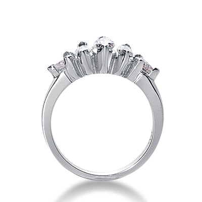 Marquise Trillion Diamond Wedding Band (Total Diamond Weight 1.4ct, Quality GH-VS)