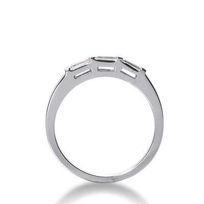 Straight Baguette Diamond Wedding Band (Total Diamond Weight 0.36ct, Quality GH-VS)