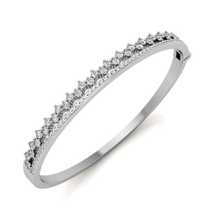 Round Diamond Bangle Bracelet (Total Diamond Weight 1.54ct, Quality GH-VS)