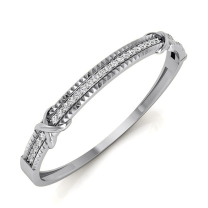 Round Diamond Bangle Bracelet (Total Diamond Weight 0.87ct, Quality GH-VS)