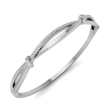 Round Diamond Bangle Bracelet (Total Diamond Weight 0.56ct, Quality GH-VS)
