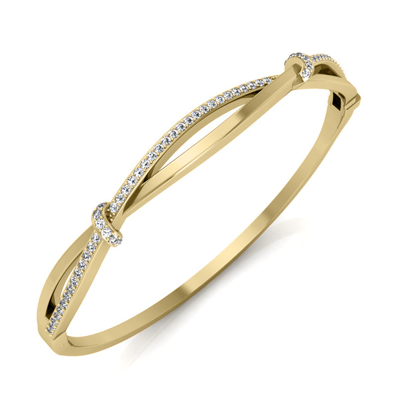 Round Diamond Bangle Bracelet (Total Diamond Weight 0.56ct, Quality GH-VS)