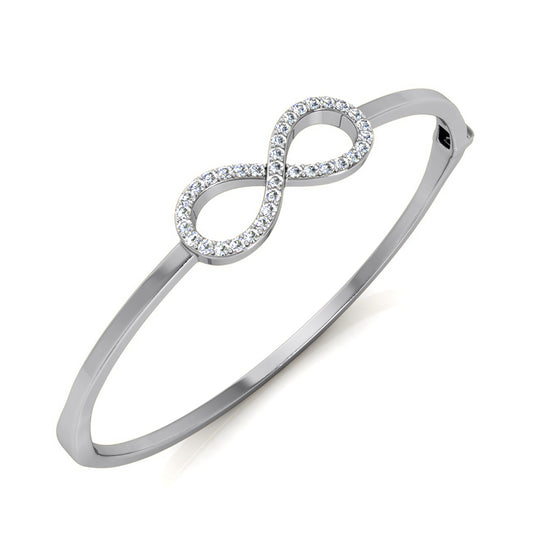 Round Diamond Bangle Bracelet (Total Diamond Weight 0.52ct, Quality GH-VS)