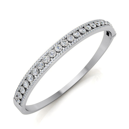 Round Diamond Bangle Bracelet (Total Diamond Weight 1.98ct, Quality GH-VS)