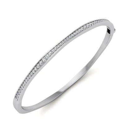 Round Diamond Bangle Bracelet (Total Diamond Weight 0.50ct, Quality GH-VS)