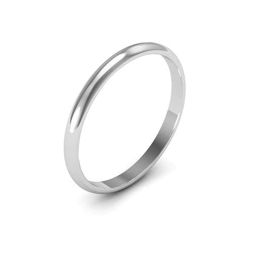 Half-Round Gold Wedding Band 2MM