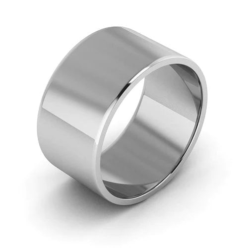 Flat Gold Wedding Band 10MM
