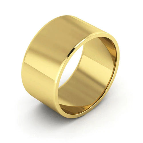 Flat Gold Wedding Band 10MM