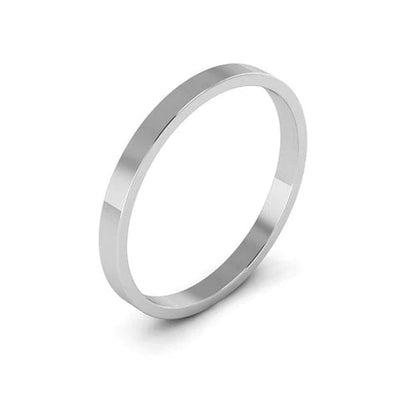 Flat Gold Wedding Band 2MM
