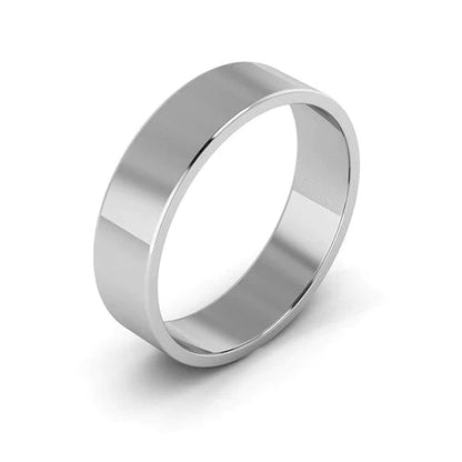 Flat Gold Wedding Band 5MM