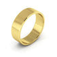 Flat Gold Wedding Band 6MM