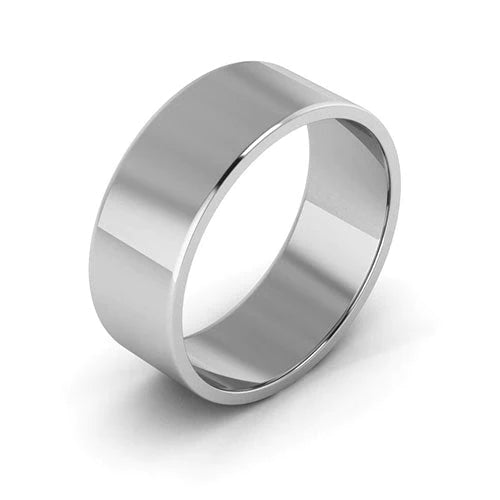 Flat Gold Wedding Band 7MM