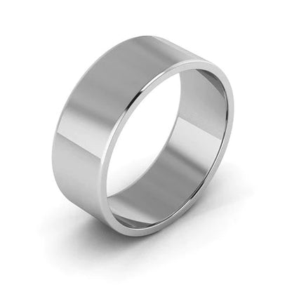 Flat Gold Wedding Band 7MM