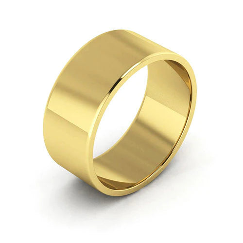 Flat Gold Wedding Band 8MM