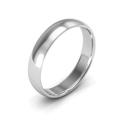 Half-Round Comfort Fit Gold Wedding Band 4MM