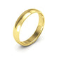 Half-Round Comfort Fit Gold Wedding Band 4MM
