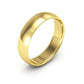 Half-Round Comfort Fit Gold Wedding Band 5MM