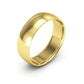 Half-Round Comfort Fit Gold Wedding Band 6MM