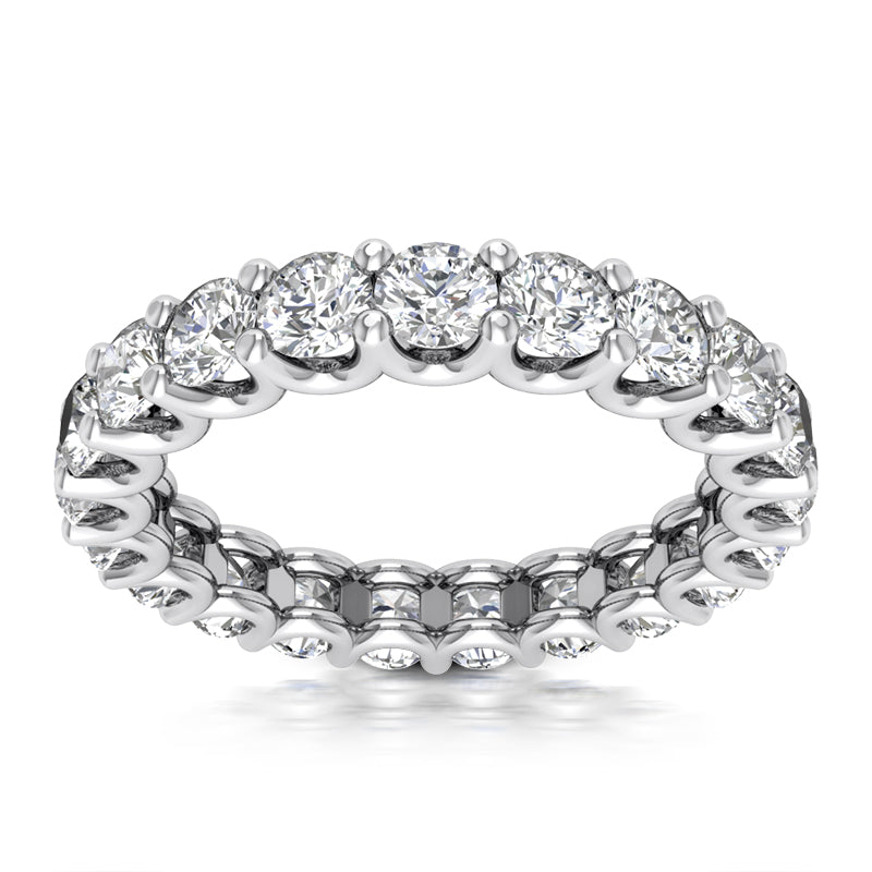Eternity Wedding Band (Size of Each Diamond 0.20ct, Total Diamond Weight Depending on Ring Size 3.20ct to 3.60ct, Diamond Quality GH-VS)