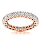 Eternity Wedding Band (Size of Each Diamond 0.20ct, Total Diamond Weight Depending on Ring Size 3.20ct to 3.80ct, Diamond Quality GH-VS)