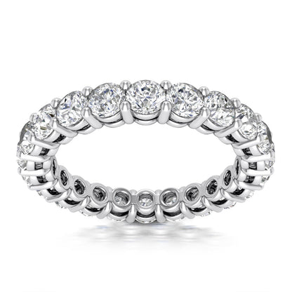 Eternity Wedding Band (Size of Each Diamond 0.20ct, Total Diamond Weight Depending on Ring Size 3.20ct to 3.80ct, Diamond Quality GH-VS)