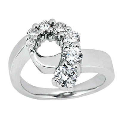 Fancy Round Diamond Ring (Total Diamond Weight 0.50ct, Quality GH-VS)