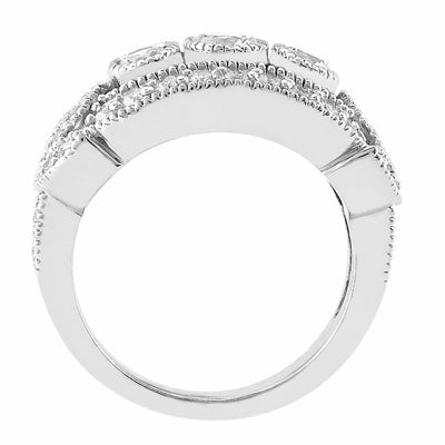 Fancy Round Diamond Ring (Total Diamond Weight 0.87ct, Quality GH-VS)