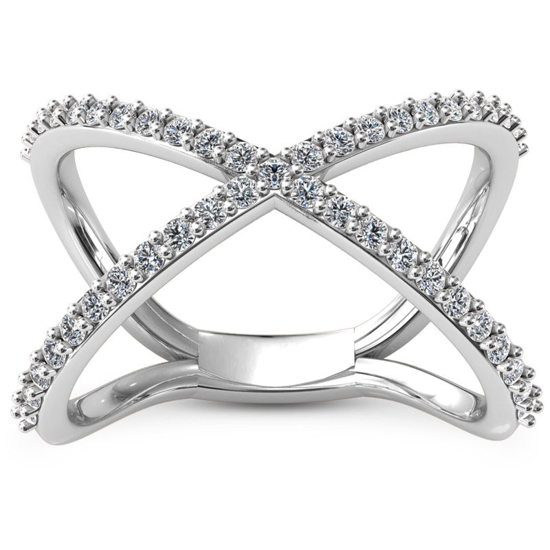 Fancy Round Diamond Ring (Total Diamond Weight 0.45ct, Quality GH-VS)