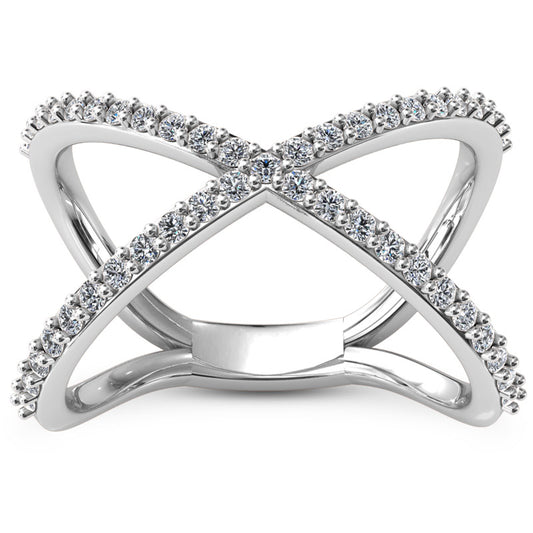 Fancy Round Diamond Ring (Total Diamond Weight 0.45ct, Quality GH-VS)