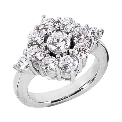Fancy Round Diamond Ring (Total Diamond Weight 1.39ct, Quality GH-VS)