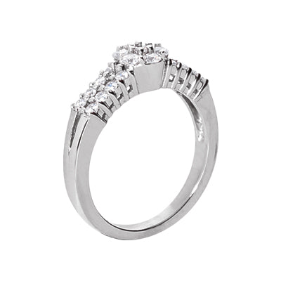 Fancy Round Diamond Ring (Total Diamond Weight 0.45ct, Quality GH-VS)