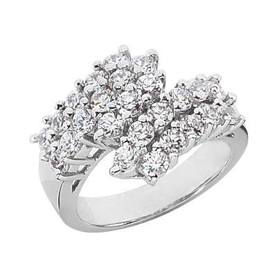 Fancy Round Diamond Ring (Total Diamond Weight 0.75ct, Quality GH-VS)