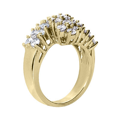 Fancy Round Diamond Ring (Total Diamond Weight 0.75ct, Quality GH-VS)