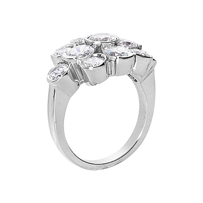 Fancy Round Diamond Ring (Total Diamond Weight 3.70ct, Quality GH-VS)