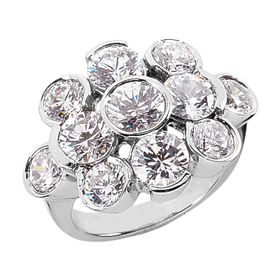 Fancy Round Diamond Ring (Total Diamond Weight 3.70ct, Quality GH-VS)