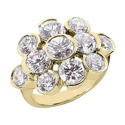 Fancy Round Diamond Ring (Total Diamond Weight 3.70ct, Quality GH-VS)