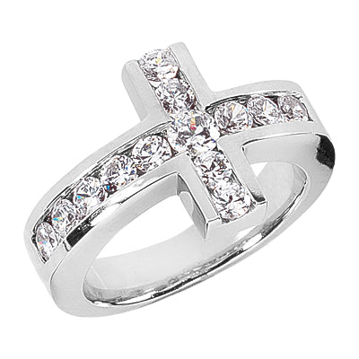 Fancy Round Diamond Ring (Total Diamond Weight 0.94ct, Quality GH-VS)
