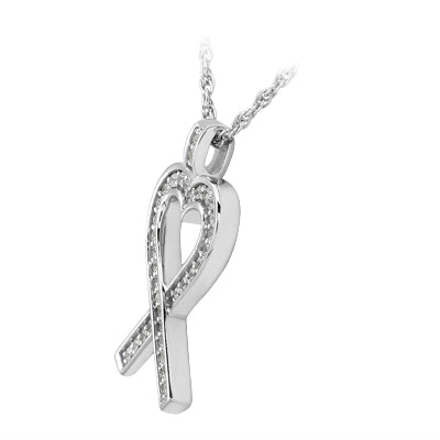 Round Diamond Heart Pendant (Total Diamond Weight 0.34ct, Quality GH-VS)