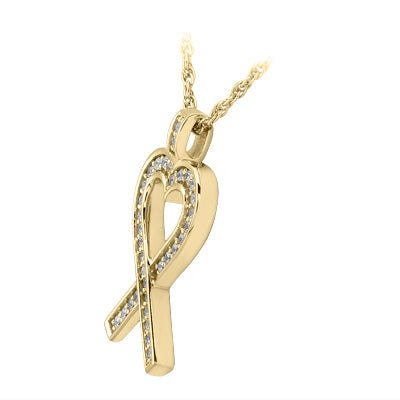 Round Diamond Heart Pendant (Total Diamond Weight 0.34ct, Quality GH-VS)