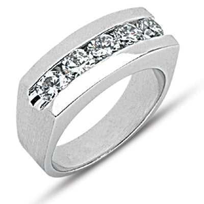 Mens Round Diamond Wedding Band (Total Diamond Weight 1.75ct, Quality GH-VS)
