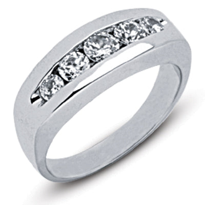 Mens Round Diamond Wedding Band (Total Diamond Weight 1.35ct, Quality GH-VS)