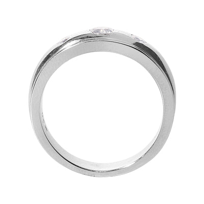 Mens Round Diamond Wedding Band (Total Diamond Weight 0.40ct, Quality GH-VS)